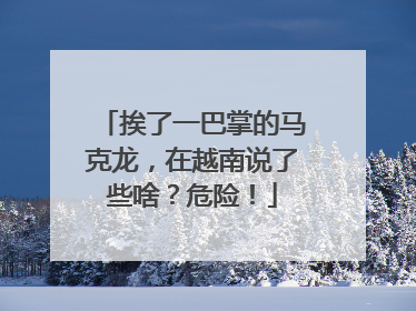 挨了一巴掌的马克龙，在越南说了些啥？危险！
