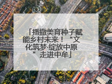 播撒美育种子赋能乡村未来！“文化筑梦·绽放中原”走进中牟