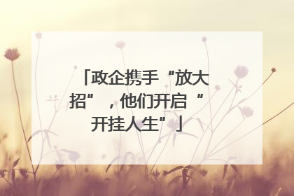 政企携手“放大招”，他们开启“开挂人生”