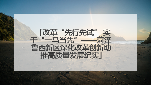 改革“先行先试” 实干“一马当先”——菏泽鲁西新区深化改革创新助推高质量发展纪实