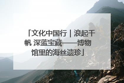文化中国行｜浪起千帆 深蓝宝藏——博物馆里的海丝遗珍