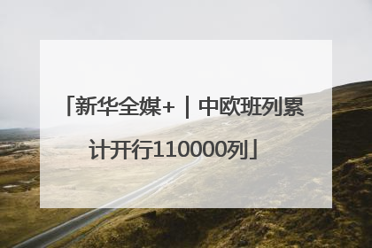 新华全媒+｜中欧班列累计开行110000列