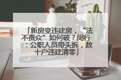 新房变违建房，“法不责众”如何破？闵行：公职人员带头拆，数十户违建清零