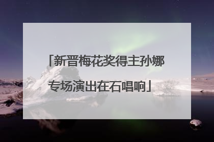 新晋梅花奖得主孙娜专场演出在石唱响
