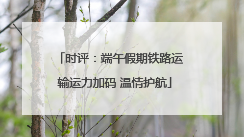 时评：端午假期铁路运输运力加码 温情护航