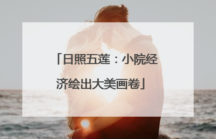 日照五莲：小院经济绘出大美画卷