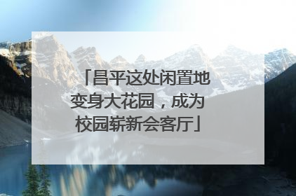 昌平这处闲置地变身大花园，成为校园崭新会客厅
