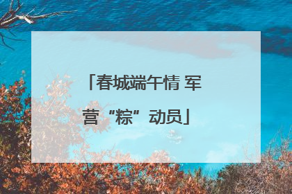 春城端午情 军营“粽”动员