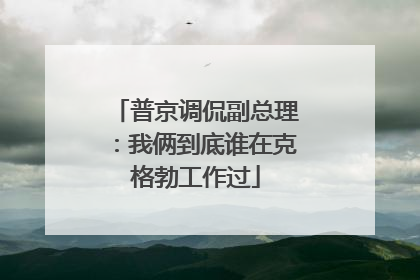 普京调侃副总理：我俩到底谁在克格勃工作过