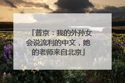 普京：我的外孙女会说流利的中文，她的老师来自北京