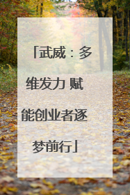 武威：多维发力 赋能创业者逐梦前行