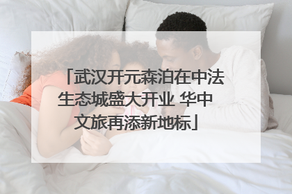 武汉开元森泊在中法生态城盛大开业 华中文旅再添新地标