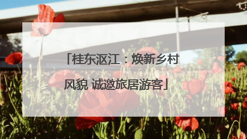 桂东沤江：焕新乡村风貌 诚邀旅居游客
