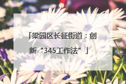 梁园区长征街道：创新“345工作法”