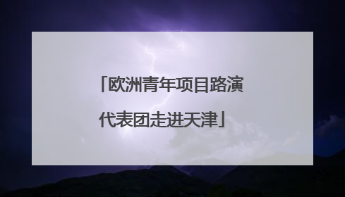 欧洲青年项目路演代表团走进天津