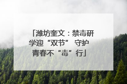 潍坊奎文：禁毒研学迎“双节” 守护青春不“毒”行