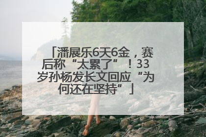 潘展乐6天6金，赛后称“太累了”！33岁孙杨发长文回应“为何还在坚持”