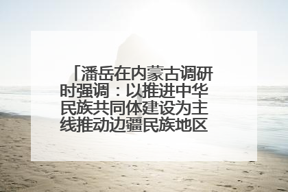 潘岳在内蒙古调研时强调：以推进中华民族共同体建设为主线推动边疆民族地区高质量发展