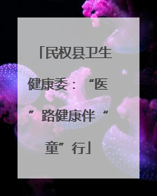 民权县卫生健康委：“医”路健康伴“童”行