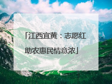 江西宜黄：志愿红助农惠民情意浓