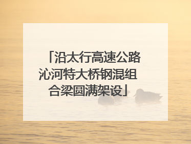 沿太行高速公路沁河特大桥钢混组合梁圆满架设