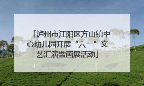 泸州市江阳区方山镇中心幼儿园开展“六一”文艺汇演暨画展活动