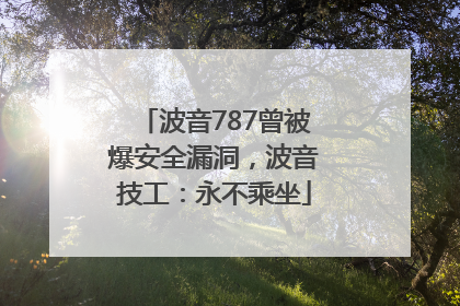 波音787曾被爆安全漏洞，波音技工：永不乘坐