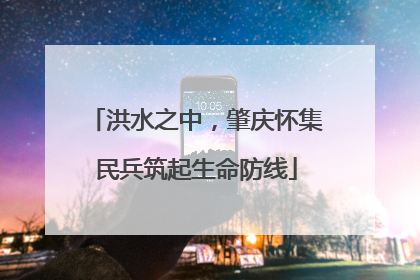 洪水之中，肇庆怀集民兵筑起生命防线