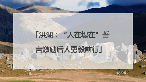 洪湖：“人在堤在”誓言激励后人勇毅前行