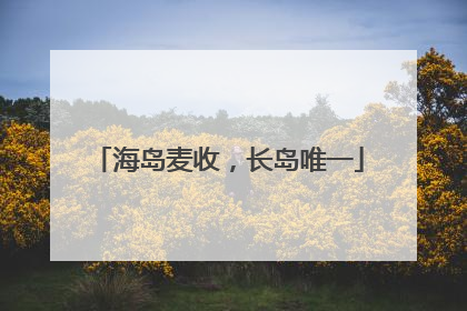 海岛麦收，长岛唯一