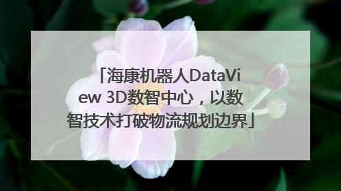 海康机器人DataView 3D数智中心，以数智技术打破物流规划边界