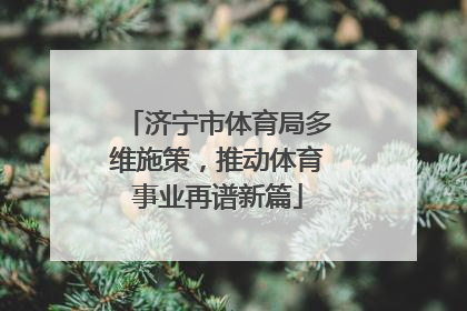 济宁市体育局多维施策，推动体育事业再谱新篇