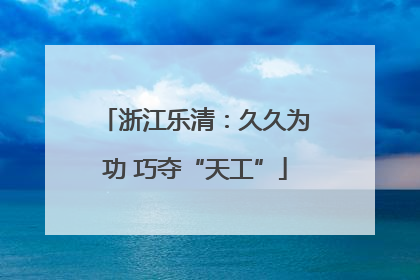 浙江乐清：久久为功 巧夺“天工”