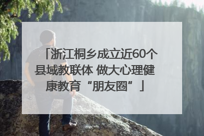 浙江桐乡成立近60个县域教联体 做大心理健康教育“朋友圈”