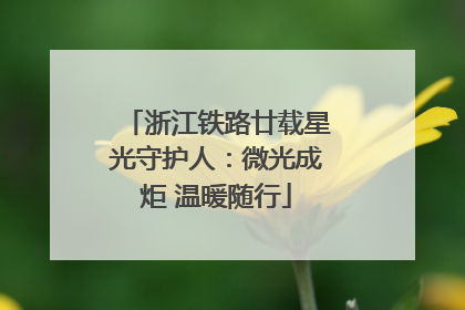 浙江铁路廿载星光守护人：微光成炬 温暖随行