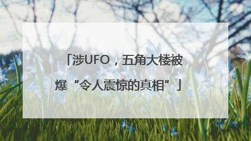 涉UFO，五角大楼被爆“令人震惊的真相”