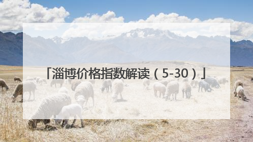 淄博价格指数解读（5-30）