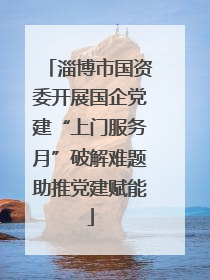 淄博市国资委开展国企党建“上门服务月”破解难题助推党建赋能