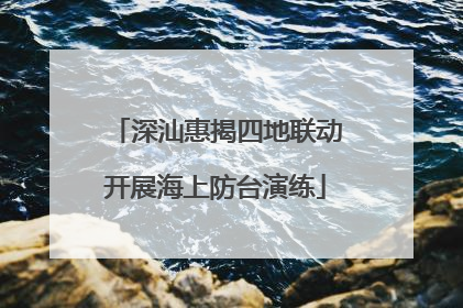 深汕惠揭四地联动开展海上防台演练