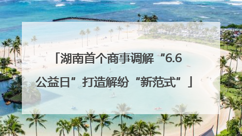湖南首个商事调解“6.6 公益日”打造解纷“新范式”