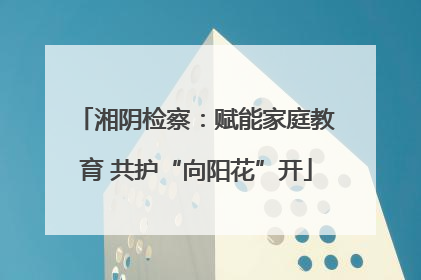 湘阴检察：赋能家庭教育 共护“向阳花”开