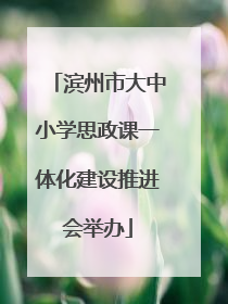 滨州市大中小学思政课一体化建设推进会举办