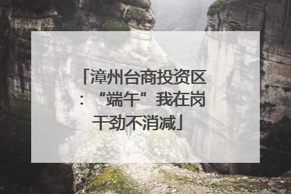 漳州台商投资区：“端午”我在岗 干劲不消减