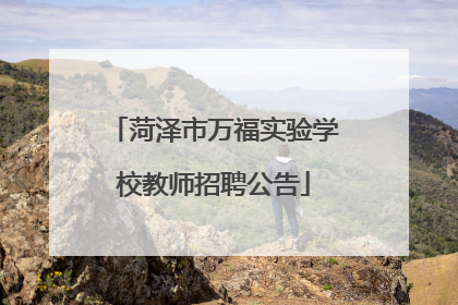 菏泽市万福实验学校教师招聘公告