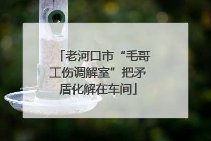 老河口市“毛哥工伤调解室”把矛盾化解在车间