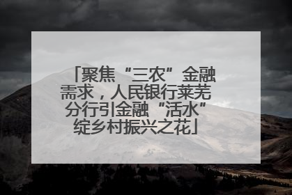 聚焦“三农”金融需求，人民银行莱芜分行引金融“活水”绽乡村振兴之花