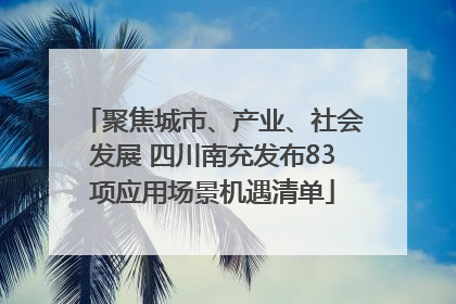 聚焦城市、产业、社会发展 四川南充发布83项应用场景机遇清单