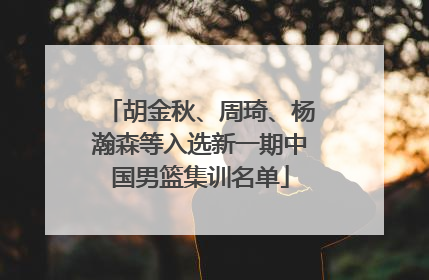 胡金秋、周琦、杨瀚森等入选新一期中国男篮集训名单