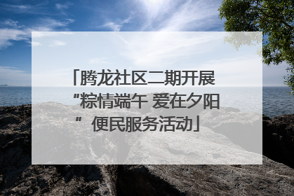 腾龙社区二期开展 “粽情端午 爱在夕阳”便民服务活动