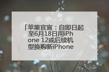 苹果官宣：自即日起至6月18日用iPhone 12或后续机型换购新iPhone，可享额外折抵优惠